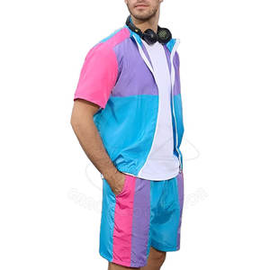 ชุดวิ่งออกกำลังกายฤดูหนาวแบบมีซิปเต็มตัว ผ้าฟลีซแห้งเร็ว ผลิตจากโพลีเอสเตอร์/คอตตอน ชุดกันลมสองชิ้น พร้อมป้ายแบรนด์ส่วนตัว - Product Image 3