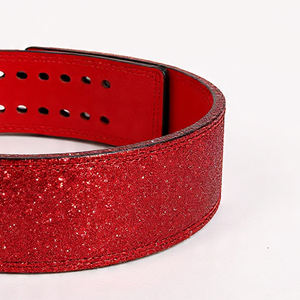 Power-lifting Glitter Cowhide Leather Lever <b>Belt</b> Trainer Back Support 13MM Soft Strong Non-Slip - Product Image 4
