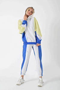 <b>Women's</b> Lightweight Printed Breathable Eco-Friendly Track Suit <b>Long</b> <b>Sleeve</b> <b>Top</b> Bottom Quick-Dry Multi-Color Spliced Plain Design - Product Image 5