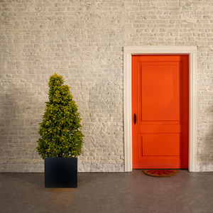 Jardinière carrée moderne en acier galvanisé noir de 20 pouces, pour l'intérieur et l'extérieur, écologique, pour la maison et le jardin - Product Image 6