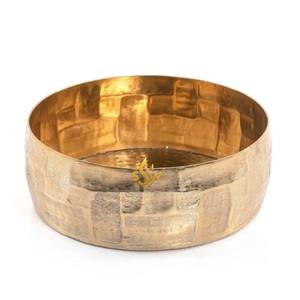 Look attrayant bol à chocolat grande taille meilleure qualité nouveauté fantaisie fruits plat de service et bol couleur or brillant poli - Product Image 1