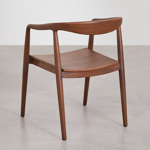 Modern Style Solid Teak <b>Arm</b> Dining <b>Chair</b> <b>with</b> Adjustable Height for Kitchen Use in Apartment Home Hotel Restaurant Furniture - Product Image 3