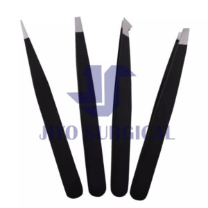Juego de Pinzas para Cejas de Acero Inoxidable, Precisión, Punta Inclinada, Plana, para Depilación, Kit de Herramientas de Belleza - Product Image 1