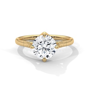 Anillos de compromiso de diamantes de moissanita de Plata de Ley 925 originales superventas anillo de promesa de Halo de moda para mujer - Product Image 1