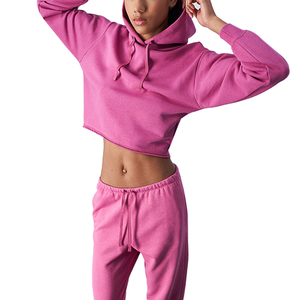 Sweats à capuche personnalisés pour femmes, de haute qualité, longueur standard, couleur unie, décontracté, surdimensionné, épaules tombantes, broderie sur le devant - Product Image 4