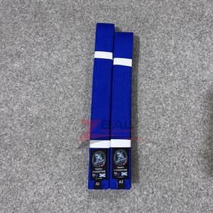 Ceintures en tissage perlé personnalisées 100% coton, matière pour veste de Jiu Jitsu, ceintures de qualité supérieure pour BJJ, vente en gros, fabriquées au Pakistan - Product Image 1