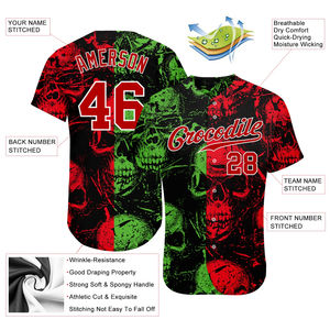 Ropa de béisbol personalizada OEM Jersey transpirable con logotipo cosido Sublimación Impresión digital Diseño propio personalizable - Product Image 3