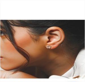 Boucles d'oreilles modernes pour femmes en or vermeil 18 carats, diamants de laboratoire CVD, couleur D, clarté VS-SI, 0,16 ct, certifiées IGI, sur commande - Product Image 6