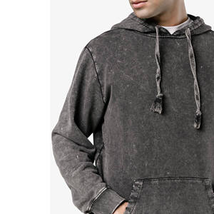 Sweats à capuche surdimensionnés en coton lavé à la pierre pour hommes de style vintage nouveaux sweats à capuche pour hommes de Offre Spéciale en détresse - Product Image 2