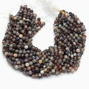Kamal Gems Botswana Agate Loose <b>Beads</b> <b>Red</b> Crystal Oval Stone 6mm and 3mm Sizes for Jewelry Making 15 Strand - Product Image 1