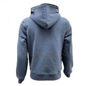 Sweats à capuche décontractés avec fermeture éclair complète pour hommes vêtements d'hiver de couleur unie avec col à capuche - Product Image 3
