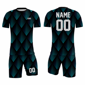 Maillots et shorts de football personnalisés, uniforme d'équipe, 100% polyester, séchage rapide, manches courtes, tailles plus, chemises personnalisées pour adultes, unisexe - Product Image 3