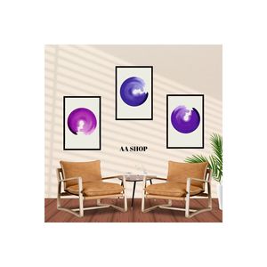 ชุดโครงโต๊ะ MDF 3 ชิ้น ดีไซน์ทันสมัย พิมพ์ลายสีสันสดใส ขนาด 50x35 ซม. สำหรับงานศิลปะติดผนังแบบมีกรอบ - Product Image 4