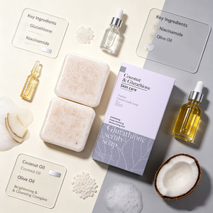 <span class=keywords><strong>Savon</strong></span> exfoliant au glutathion, réduit l'hyperpigmentation, nettoyage en profondeur, hydratant, pour une peau éclatante, 70g*2 savons, vente en gros - Product Image 5