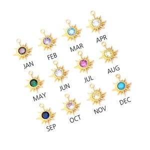 Sunburst Peridot <b>Birthstone</b> Charm August Crystal Pendant in Gold Plated Design Handmade Gemstone <b>Necklace</b> for Jewelry Making - Product Image 4