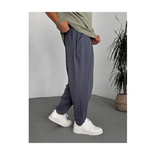 ชุดวอร์มกางเกงและหมวกเอวยางยืดสำหรับผู้ชายชุดแนวสตรีทเสื้อผ้ากีฬาผ้าคอตตอน100% ระบายอากาศได้ตามต้องการ - Product Image 2