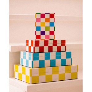 Boîte décorative en laque à motif classique Boîtes de laque faites à la main du Vietnam modernes à haute brillance et finies à la main - Product Image 1