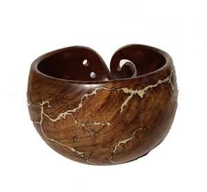 Yarn Bowl in Sheesham Wood 6X4 With Free <b>Christmas</b> <b>Tree</b> Hanging Perfect Wooden Yarn <b>Holder</b> for Knitting & Crocheting - Product Image 4