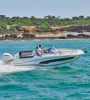 Kinocean Yacht de croisière haute vitesse de 24 pieds, nouvelle conception, en aluminium, avec toit rigide et moteur, pour usage professionnel