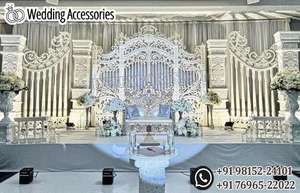 Nichayathartharthham ของตกแต่งเวทีแคนาดาสำหรับงานแต่งงานงานเลี้ยงงานแต่งงานที่หรูหราหรูหราเวทีจัดงานแต่งงานแบบดั้งเดิมของสหราชอาณาจักร - Product Image 6