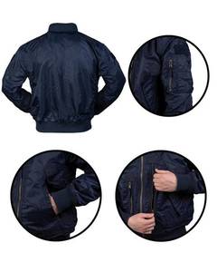 Men's Winter Bomber <b>Jacket</b> with Embroidery Windproof & Reversible Vintage Design 100% Polyester OEM Service - Product Image 2