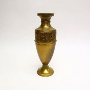 Famoso florero de latón de estilo europeo con logotipo patrón abstracto decorativo al por mayor increíble florero de latón - Product Image 1