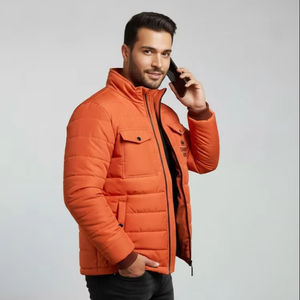 Veste matelassée à capuche de haute qualité avec fermeture éclair, personnalisable, imperméable/vente, logo frontal décontracté - Product Image 3