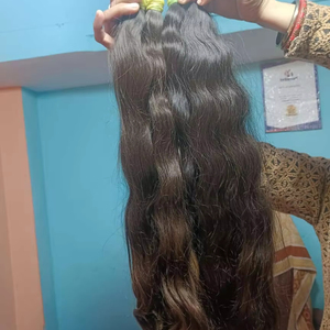 Extensions de cheveux humains vierges Remy indiennes 100% naturelles, non traitées, texture droite forte, alignement des cuticules - Product Image 1