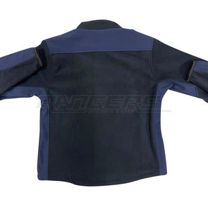 Veste de chasse en polaire bleue avec fermetures à glissière multiples Vestes coupe-vent d'extérieur coupe-vent de conception OEM personnalisée - Product Image 3