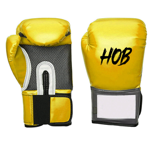 Guantes de Boxeo de Cuero Vacuno con Logotipo Personalizado en 3 Colores, Cómodos, con Cierre de Gancho y Bucle, de Alta Calidad - Product Image 2