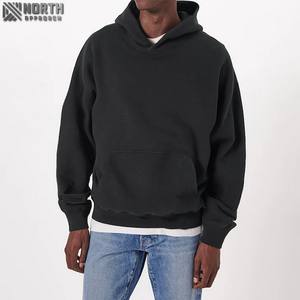 Sudadera con capucha de lujo sin cuerda Logotipo personalizado La mejor calidad Baggy Oversized Streetwear Vintage Fleece 100% Cotton Heavyweight Hoodie - Product Image 1