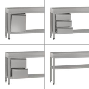 โต๊ะกลางสแตนเลสเชิงพาณิชย์ ECO - 1200x700 มม. - พร้อมชั้นวางด้านล่าง - Product Image 6