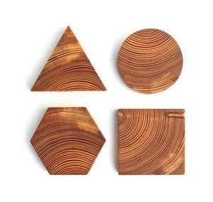 Venta caliente Productos ecológicos Juego de posavasos de taza de madera Posavasos antideslizantes Almohadilla de aislamiento de producto de clasificación superior - Product Image 1