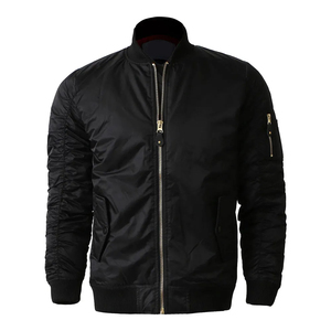 Blouson aviateur d'hiver ODM pour homme personnalisé, coupe-vent avec manches chouchoutantes, blouson aviateur imperméable et décontracté pour homme - Product Image 2