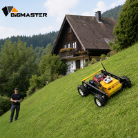 Tondeuse à gazon RC à moteur 4 temps de 196 cm³, 8 CV, hybride, 4 roues motrices, coupe-herbe de 550 mm pour pentes raides