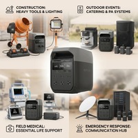 Intelligenter LiFePO4 Erweiterungs-Akkupack Umweltfreundlicher Lithium-Ionen-Akku für Delta 2/Delta 3/Delta 3 Serie Leistung 1024Wh/2048Wh