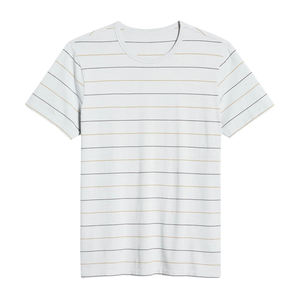 เสื้อยืดแขนสั้นสำหรับทุกเพศเสื้อยืดถักแบบ100% ผ้าคอตตอนหลายเส้นผ้าถักแบบแห้งเร็วแบบปรับสีได้ - Product Image 5