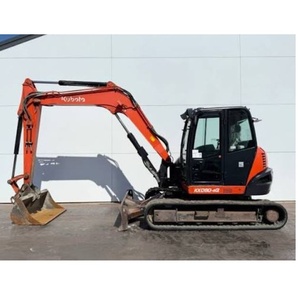 Excavatrice sur chenilles Kubota KX080-4 d'occasion avec moteur diesel pour travaux de construction, de terrassement, de creusement de fossés et de travaux routiers - Product Image 3