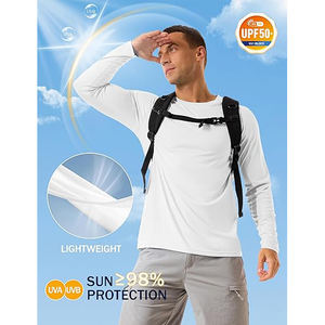 T-shirt de compression athlétique pour homme, manches longues, anti-UV, séchage rapide, respirant, extensible, en tissu spandex/polyester, durable - Product Image 2