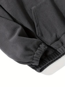 Vente en gros, sweat à capuche en molleton épais, coton surdimensionné pour hommes, sweat à capuche en polaire personnalisé, pull, vêtements décontractés, coton mélangé - Product Image 5