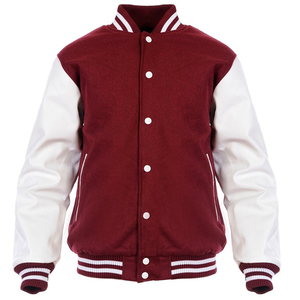 Impression personnalisée Nouveau design Vente en gros de patchs bon marché de couleur vive Varsity Jacket Manches en laine et en cuir - Product Image 1
