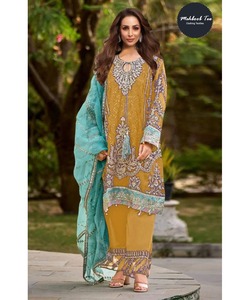 Elegante caftán marroquí para mujer en tela de satén con cuentas con bordado abierto clásico en vestido de noche modesto para ropa de fiesta - Product Image 3