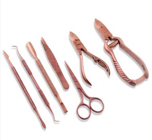 Ensemble professionnel de soins des ongles en acier inoxydable pour manucure pince à cuticules pointue avec poussoir pour nourrissons - Product Image 4