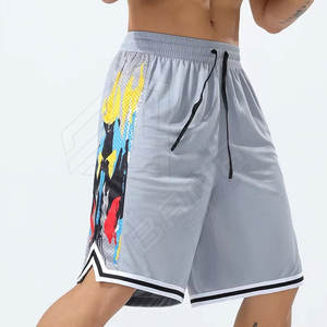 Verano en blanco deporte sublimación 100% poliéster impreso lujo Unisex gimnasio malla pantalones cortos para hombres pantalones cortos de baloncesto personalizados para hombres - Product Image 4