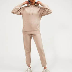 Conjunto Deportivo de Sudadera Corta y Pantalones Jogger para Mujer, con Logotipo Personalizado del Fabricante (OEM), Estilo Urbano, Corte Regular, Informal, para Invierno - Product Image 1