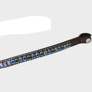 Cabezada de Cuero Acolchada con Diseño Ergonómico Personalizado, Canal Vacío, Incrustaciones de Piedras Multicolores, Cadena Mega Brillante con Diamantes - Product Image 3