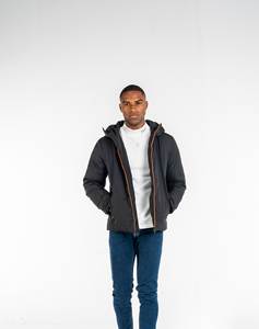 Imperio Shop Chaqueta impermeable con cremallera para exteriores con acolchado Comfort Chaqueta negra acolchada - Product Image 1