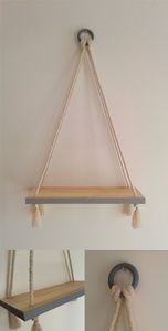 Estante y estante de madera hechos a mano de calidad rústica para decoración de pared Técnica de pulido de forma personalizada para uso doméstico e interior - Product Image 2