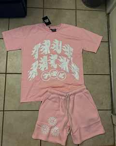 Ensemble short d'été 100% coton respirant léger écologique Design imprimé personnalisé Technique lavée avec nylon - Product Image 6