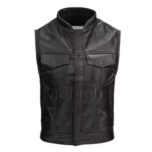 Chaleco de Cuero Resistente para Hombre, Atuendo Suave y Cómodo para Fiestas Casuales y Uso al Aire Libre - Product Image 1